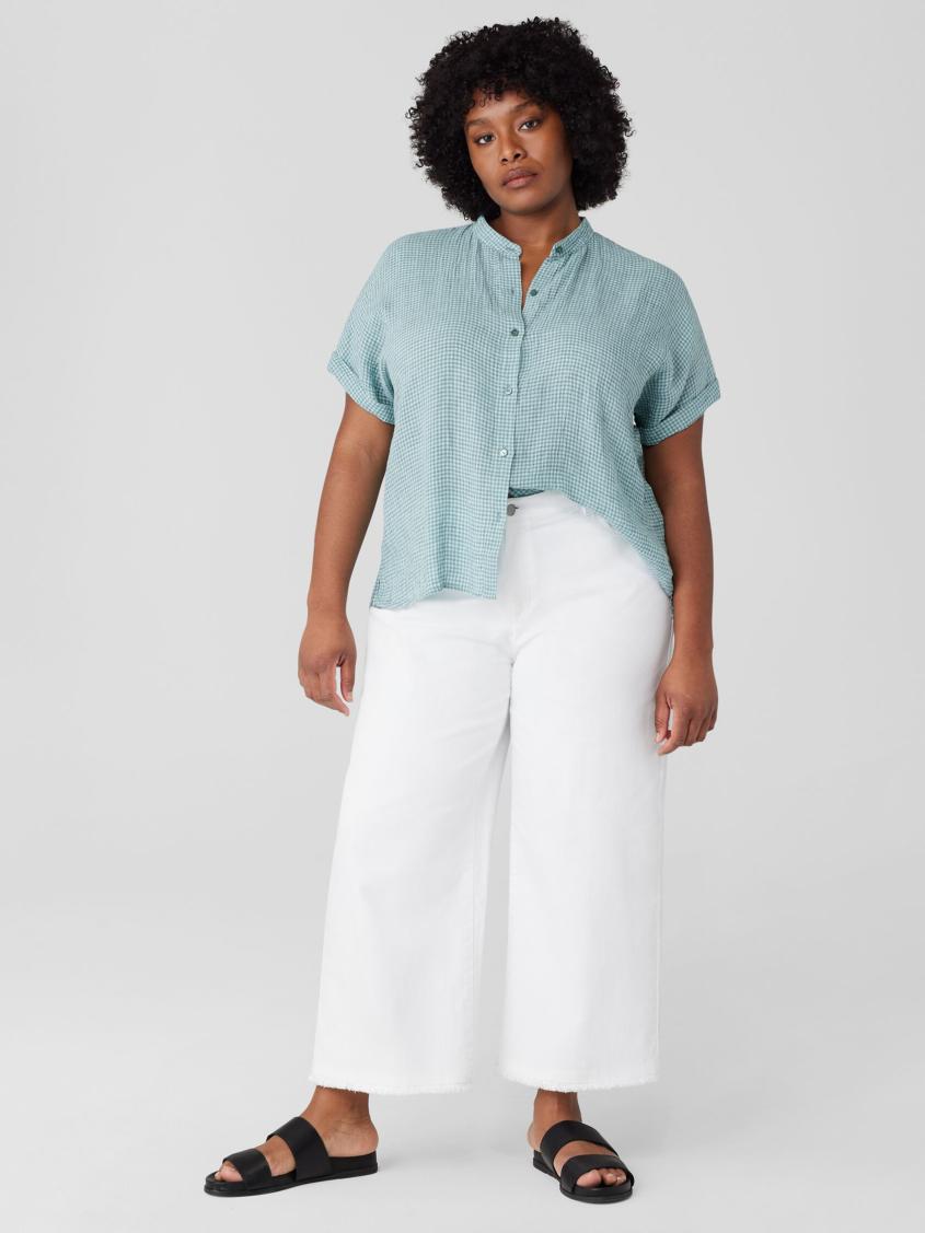 Eileen Fisher Denim | Organic Cotton Denim Wide-Leg Jean White - Women