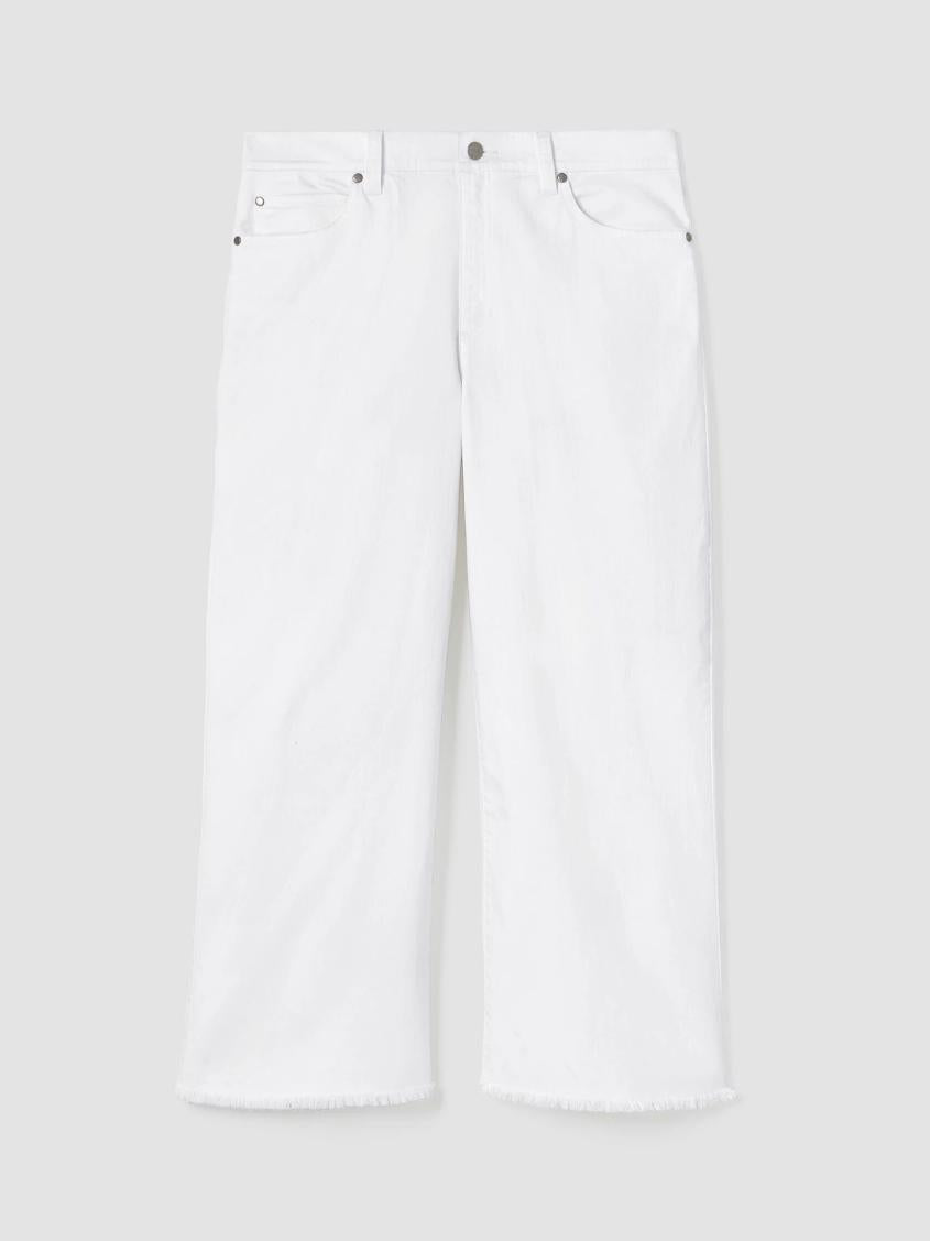 Eileen Fisher Denim | Organic Cotton Denim Wide-Leg Jean White - Women