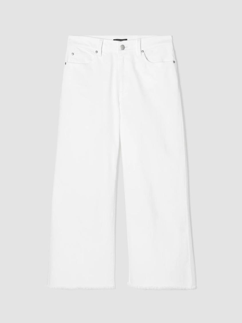 Eileen Fisher Denim | Organic Cotton Denim Wide-Leg Jean White - Women