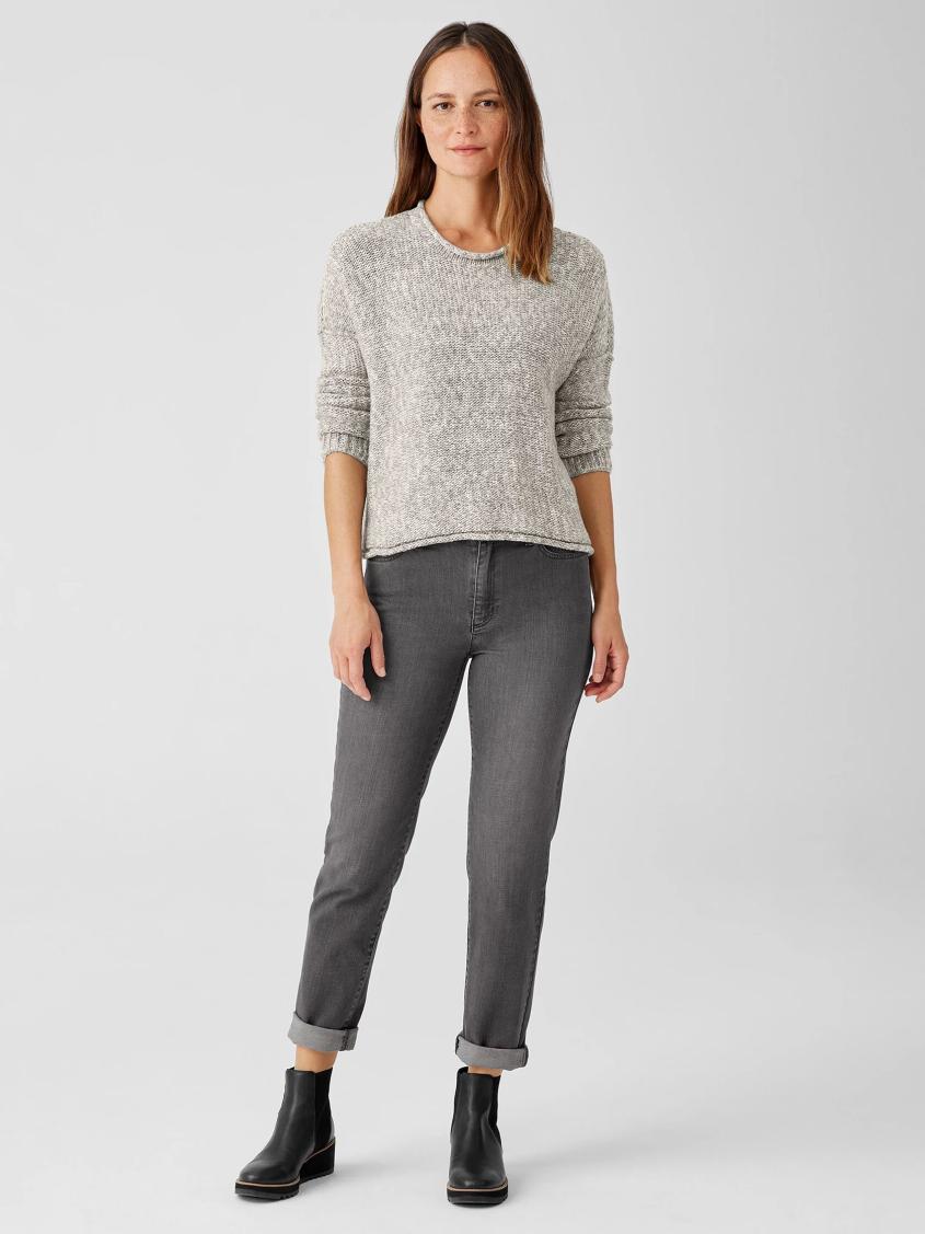 Eileen Fisher Denim | Organic Cotton Stretch High-Waisted Jean Carbon - Women