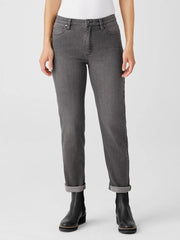 Eileen Fisher Denim | Organic Cotton Stretch High-Waisted Jean Carbon - Women