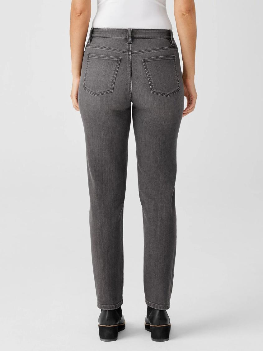 Eileen Fisher Denim | Organic Cotton Stretch High-Waisted Jean Carbon - Women