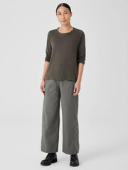 Eileen Fisher Denim | Organic Linen Jersey Crew Neck Top Grove - Women