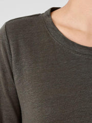 Eileen Fisher Denim | Organic Linen Jersey Crew Neck Top Grove - Women