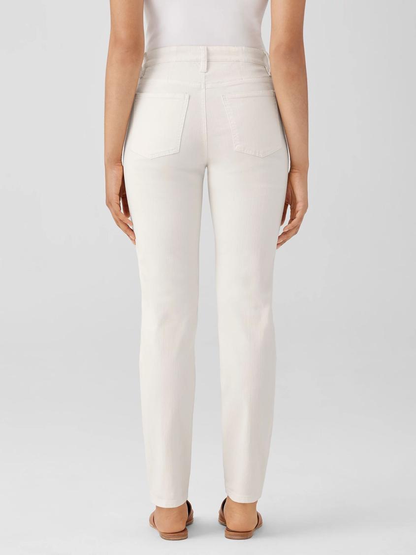 Eileen Fisher Denim | Undyed Organic Cotton Denim High-Waisted Jean Undyed Natural - Women