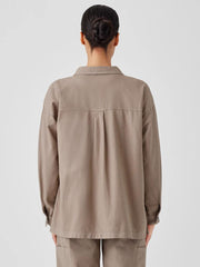 Eileen Fisher Jackets, Coats &amp; Vests | Cotton Hemp Stretch Shirt Jacket Briar - Women