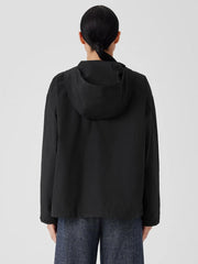 Eileen Fisher Jackets, Coats &amp; Vests | Light Cotton Nylon Hooded Jacket Black - Women