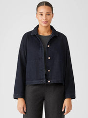 Eileen Fisher Jackets, Coats &amp; Vests | Organic Cotton Stretch Denim Jacket Utility Blue - Women