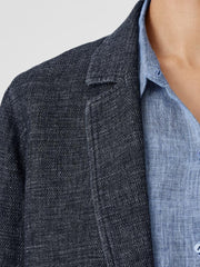Eileen Fisher Jackets, Coats &amp; Vests | Tweedy Hemp Cotton Long Blazer Denim - Women