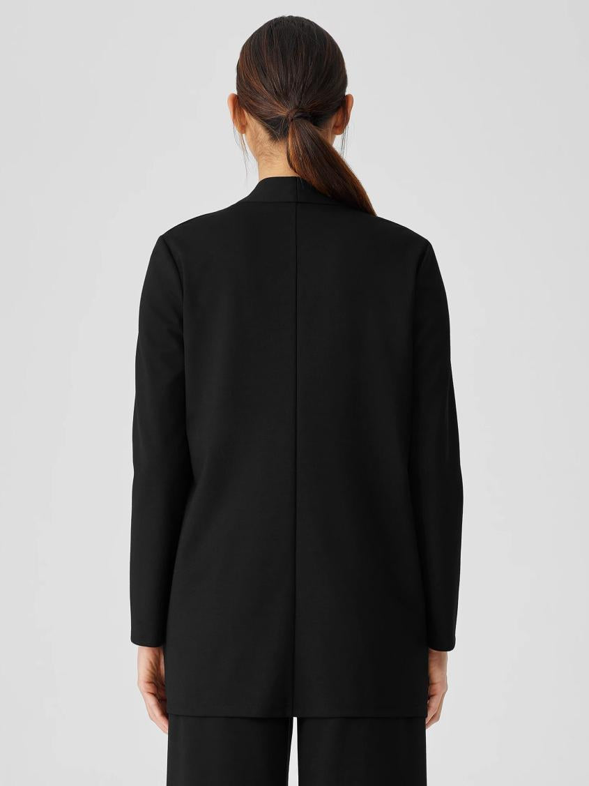 Eileen Fisher Jackets, Coats &amp; Vests | Washable Flex Ponte High Collar Jacket Black - Women