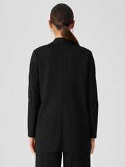 Eileen Fisher Jackets, Coats &amp; Vests | Washable Flex Ponte High Collar Jacket Black - Women