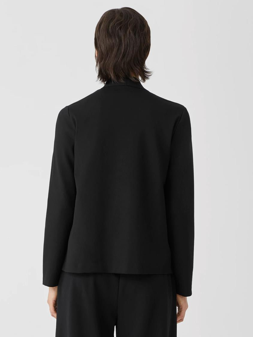 Eileen Fisher Jackets, Coats &amp; Vests | Washable Flex Ponte High Collar Jacket Black - Women
