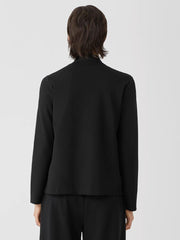 Eileen Fisher Jackets, Coats &amp; Vests | Washable Flex Ponte High Collar Jacket Black - Women