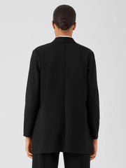 Eileen Fisher Jackets, Coats &amp; Vests | Washable Flex Ponte High Collar Jacket Black - Women