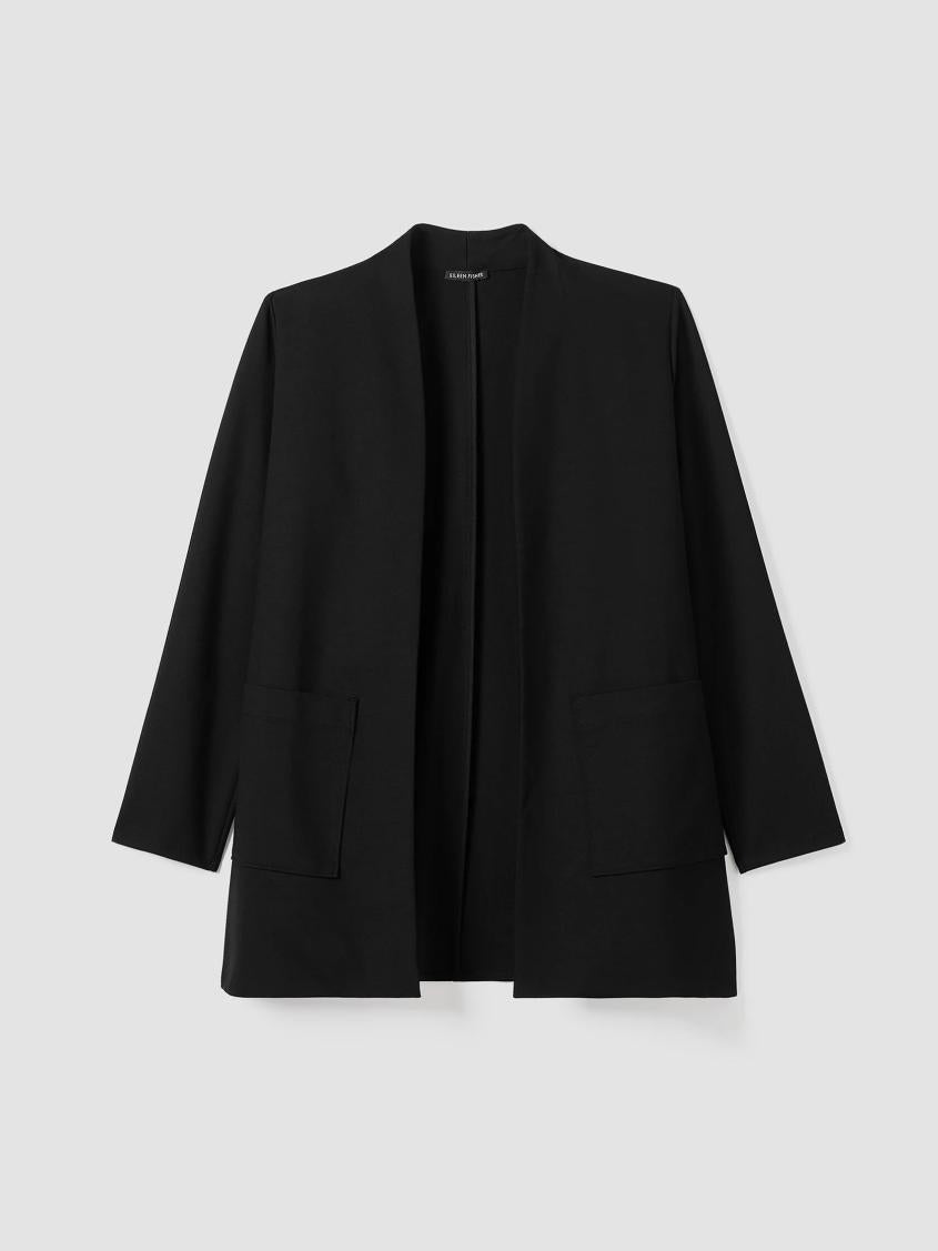 Eileen Fisher Jackets, Coats &amp; Vests | Washable Flex Ponte High Collar Jacket Black - Women