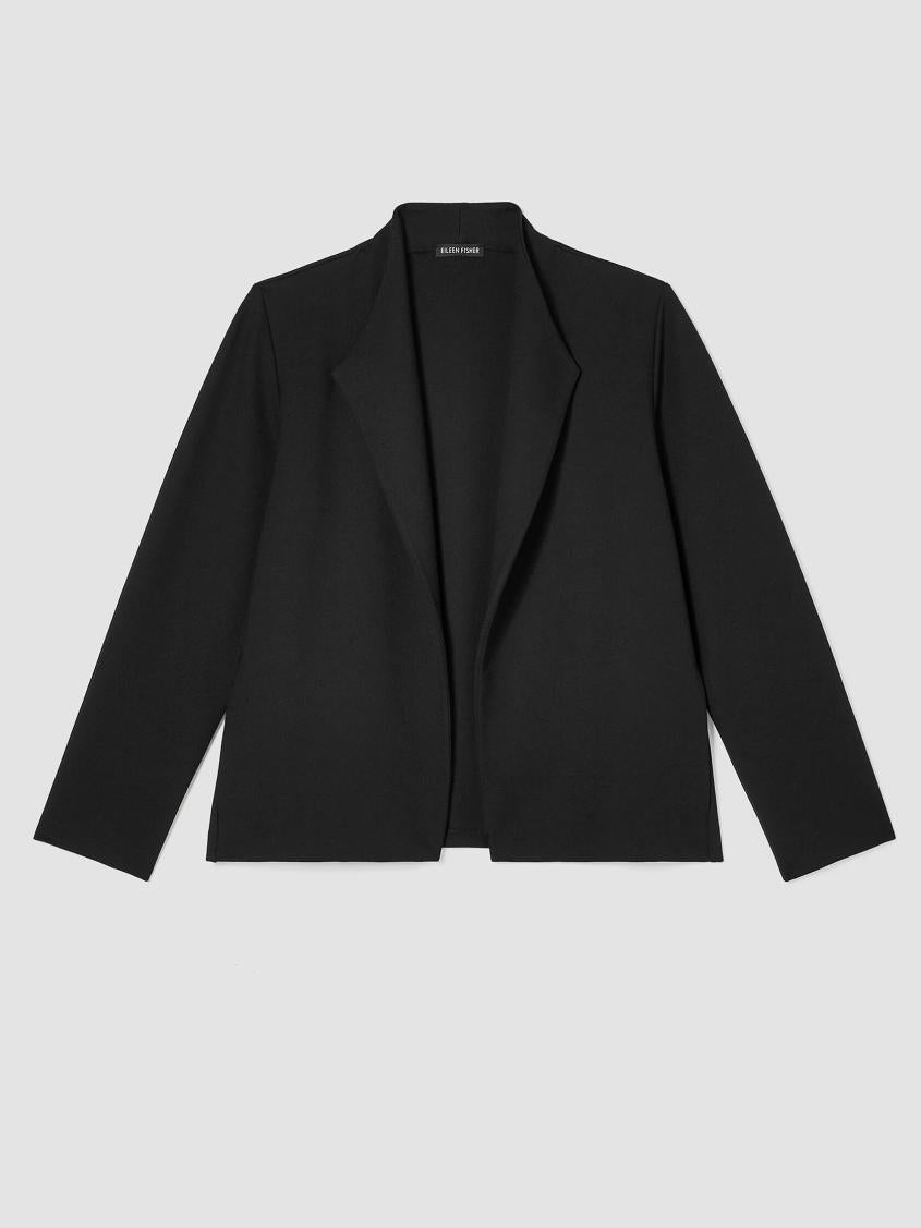 Eileen Fisher Jackets, Coats &amp; Vests | Washable Flex Ponte High Collar Jacket Black - Women