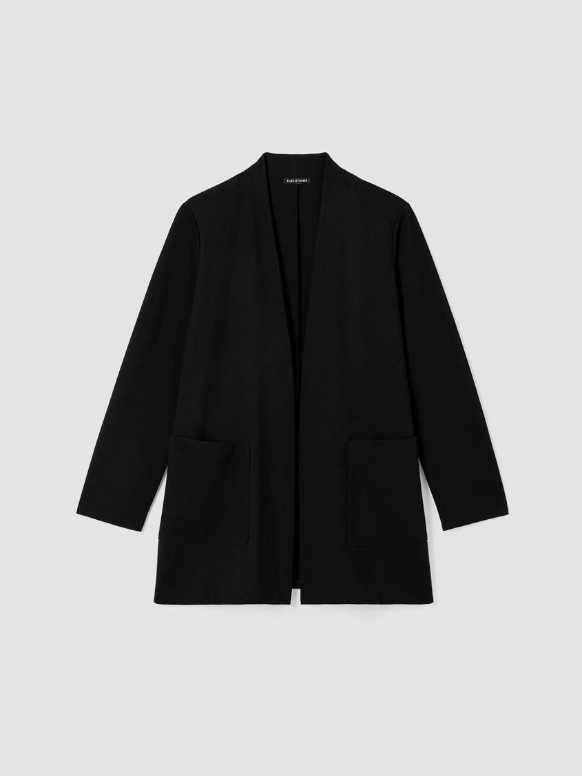 Eileen Fisher Jackets, Coats &amp; Vests | Washable Flex Ponte High Collar Jacket Black - Women