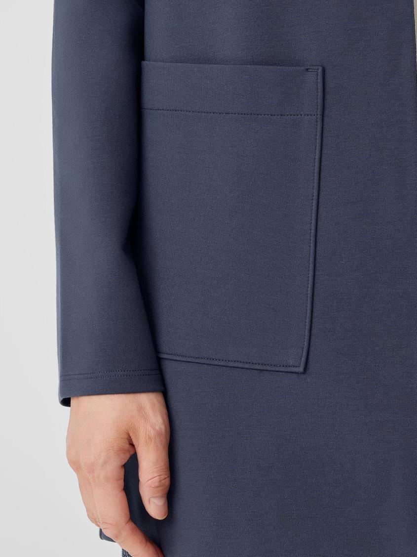 Eileen Fisher Jackets, Coats &amp; Vests | Washable Flex Ponte High Collar Jacket Ocean - Women