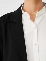 Eileen Fisher Jackets, Coats &amp; Vests | Washable Flex Ponte Long Blazer Black - Women