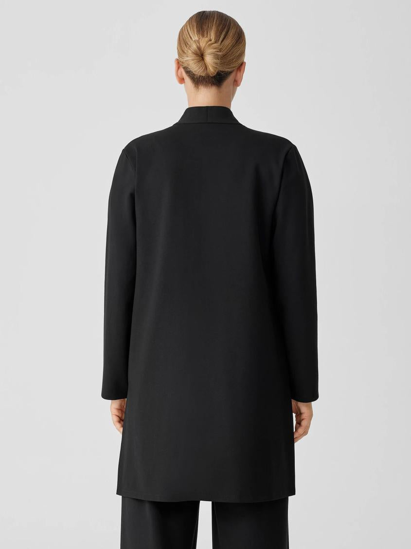 Eileen Fisher Jackets, Coats &amp; Vests | Washable Flex Ponte Long Jacket Black - Women