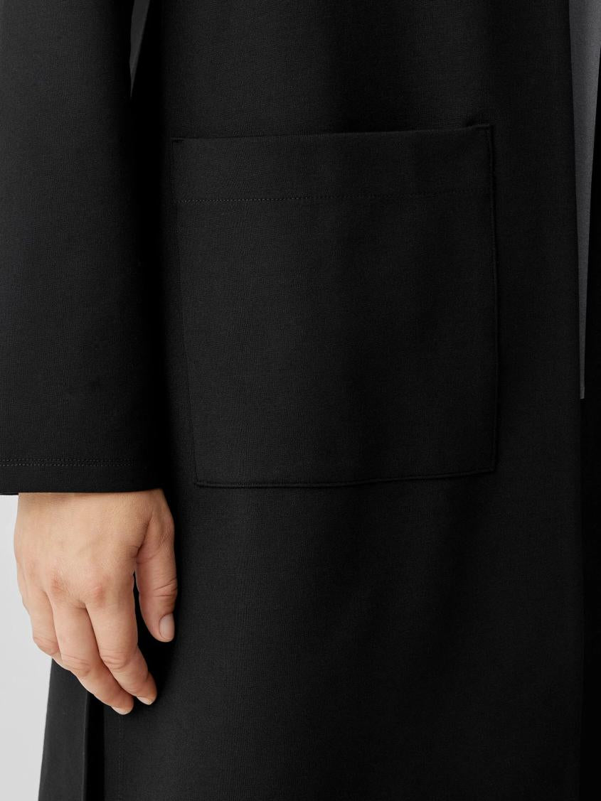 Eileen Fisher Jackets, Coats &amp; Vests | Washable Flex Ponte Long Jacket Black - Women