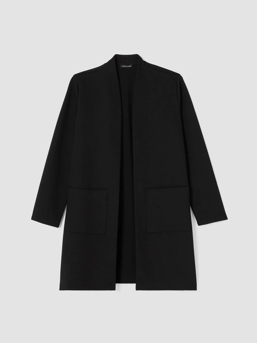 Eileen Fisher Jackets, Coats &amp; Vests | Washable Flex Ponte Long Jacket Black - Women