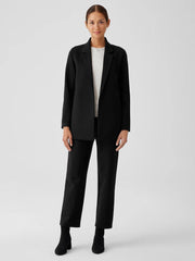 Eileen Fisher Jackets, Coats &amp; Vests | Washable Flex Ponte Notch Collar Long Blazer Black - Women