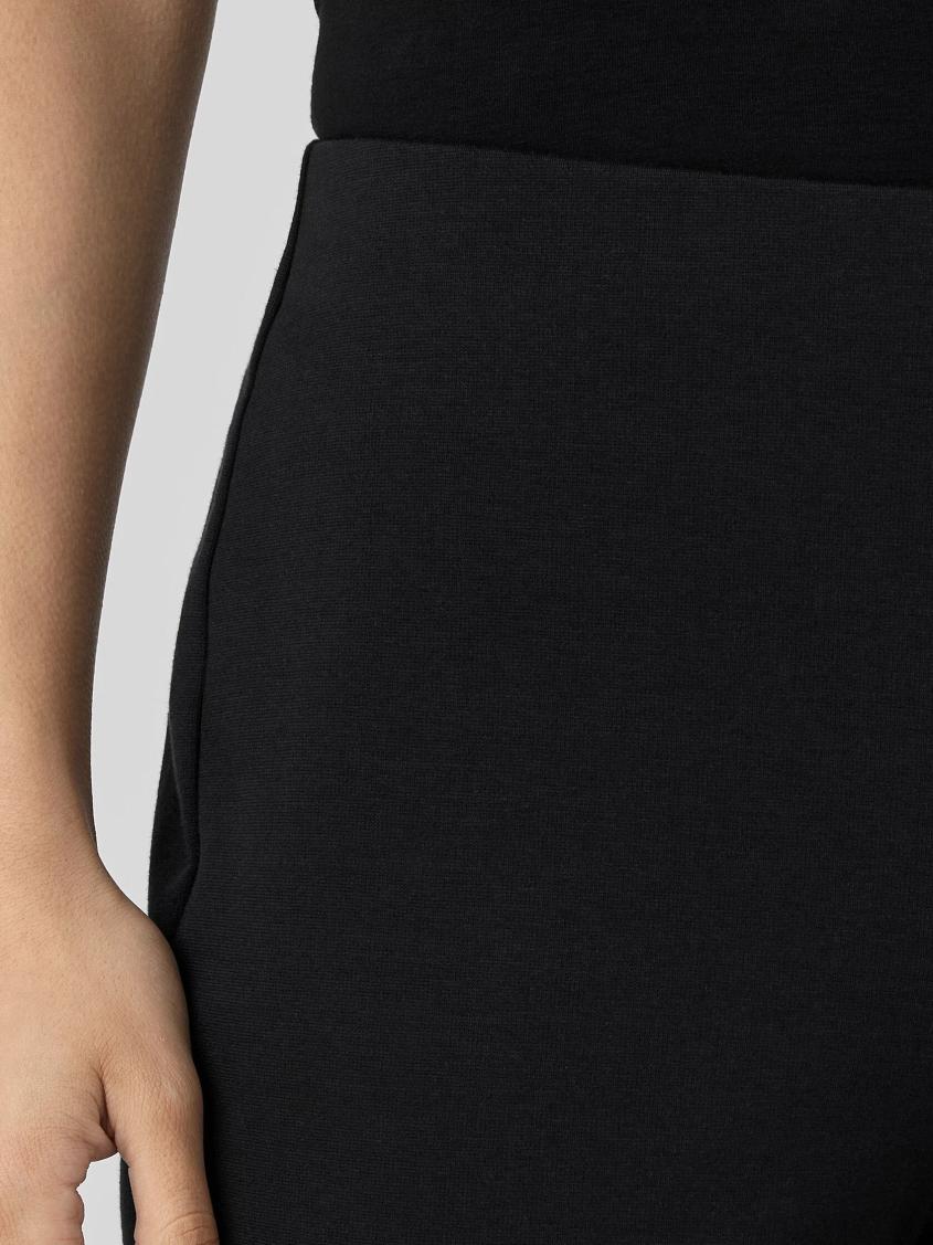 Eileen Fisher Pants, Shorts &amp; Jumpsuits | Cotton Blend Ponte Pant With Slits Black - Women