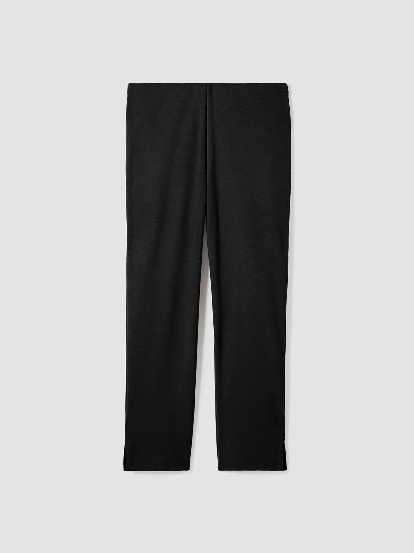 Eileen Fisher Pants, Shorts &amp; Jumpsuits | Cotton Blend Ponte Pant With Slits Black - Women
