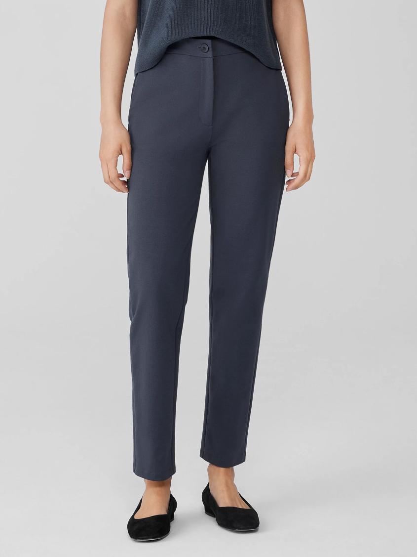 Eileen Fisher Pants, Shorts &amp; Jumpsuits | Cotton Blend Ponte Slim Pant Ocean - Women