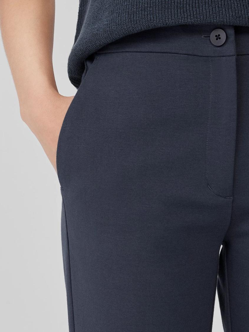 Eileen Fisher Pants, Shorts &amp; Jumpsuits | Cotton Blend Ponte Slim Pant Ocean - Women