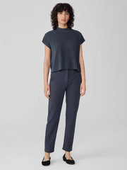 Eileen Fisher Pants, Shorts &amp; Jumpsuits | Cotton Blend Ponte Slim Pant Ocean - Women