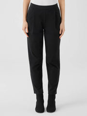 Eileen Fisher Pants, Shorts &amp; Jumpsuits | Cotton Blend Ponte Tapered Pant Black - Women