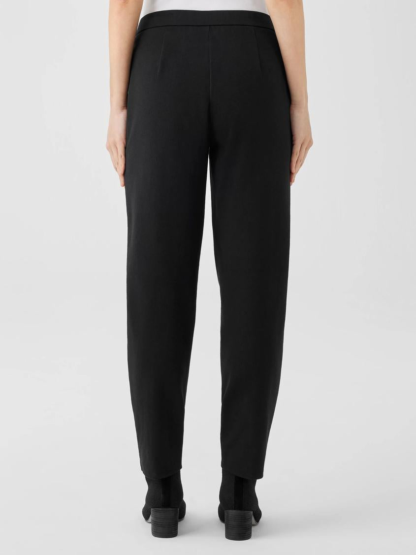 Eileen Fisher Pants, Shorts &amp; Jumpsuits | Cotton Blend Ponte Tapered Pant Black - Women