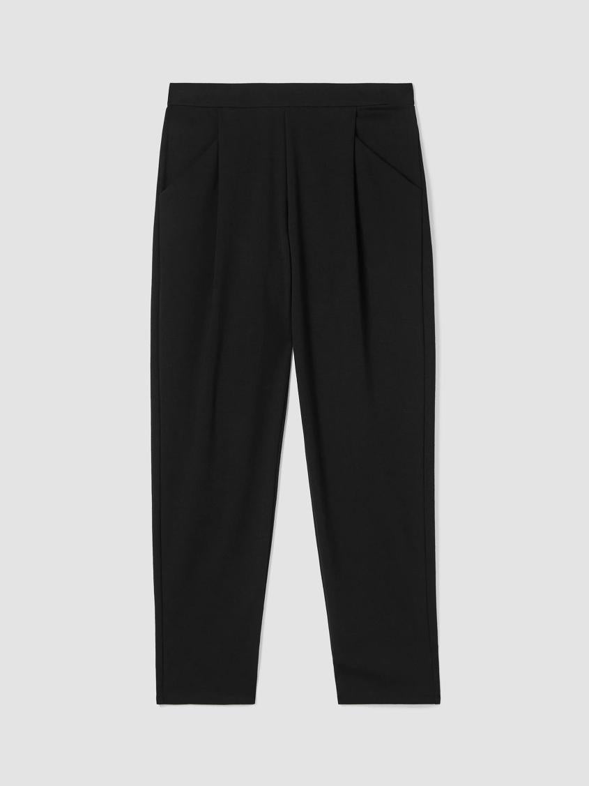 Eileen Fisher Pants, Shorts &amp; Jumpsuits | Cotton Blend Ponte Tapered Pant Black - Women