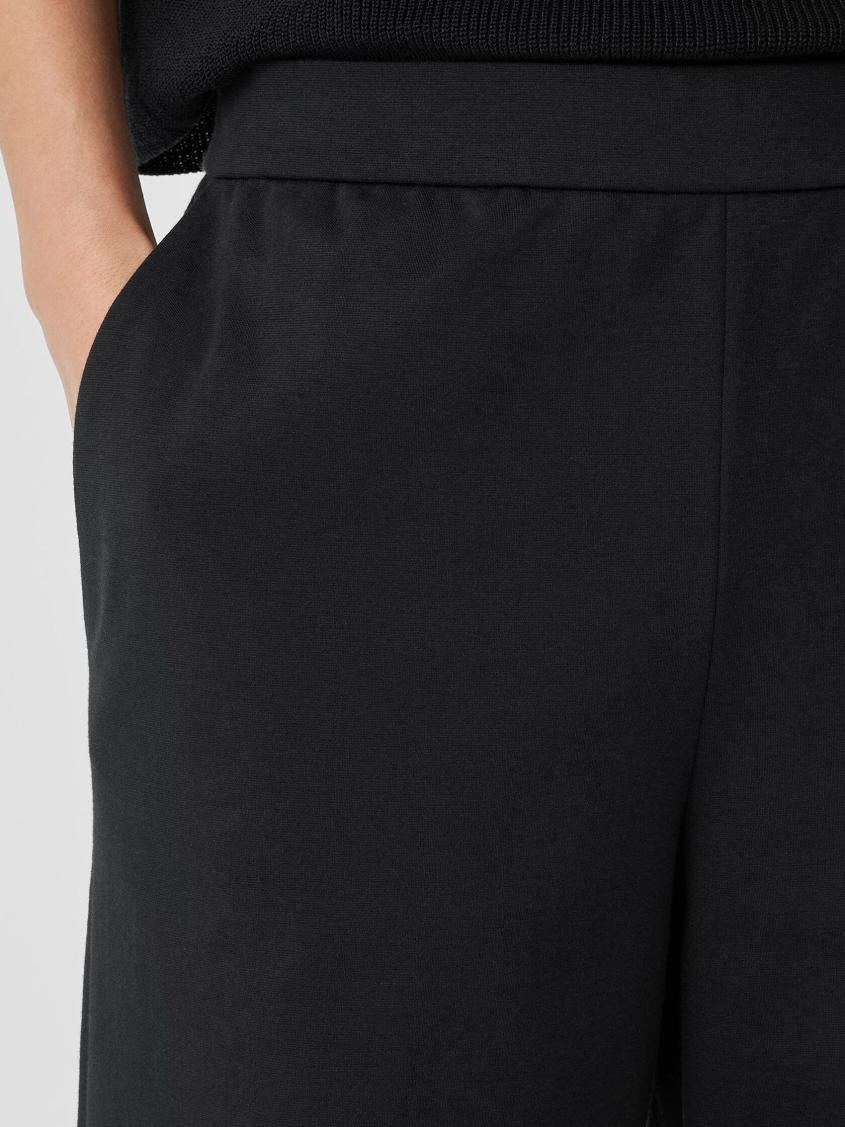 Eileen Fisher Pants, Shorts &amp; Jumpsuits | Cotton Blend Ponte Wide-Leg Pant Black - Women