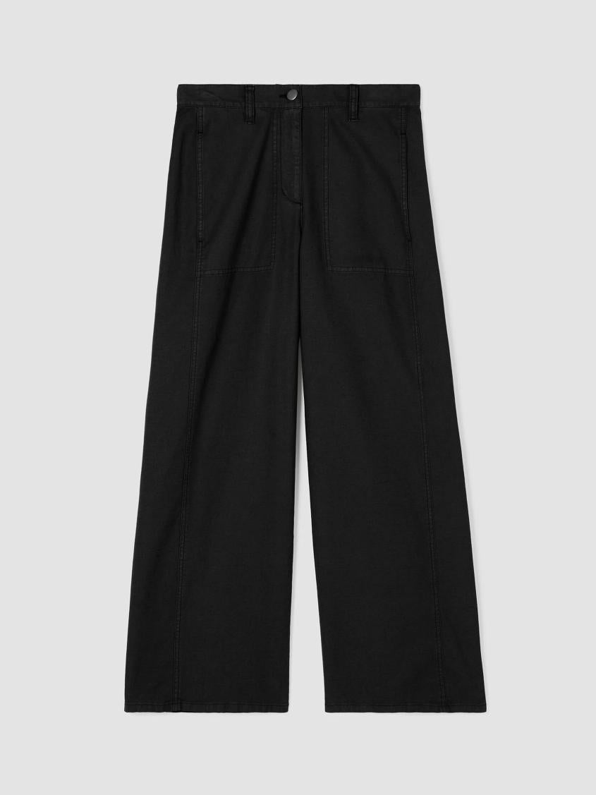 Eileen Fisher Pants, Shorts &amp; Jumpsuits | Cotton Hemp Stretch Wide-Leg Pant Black - Women