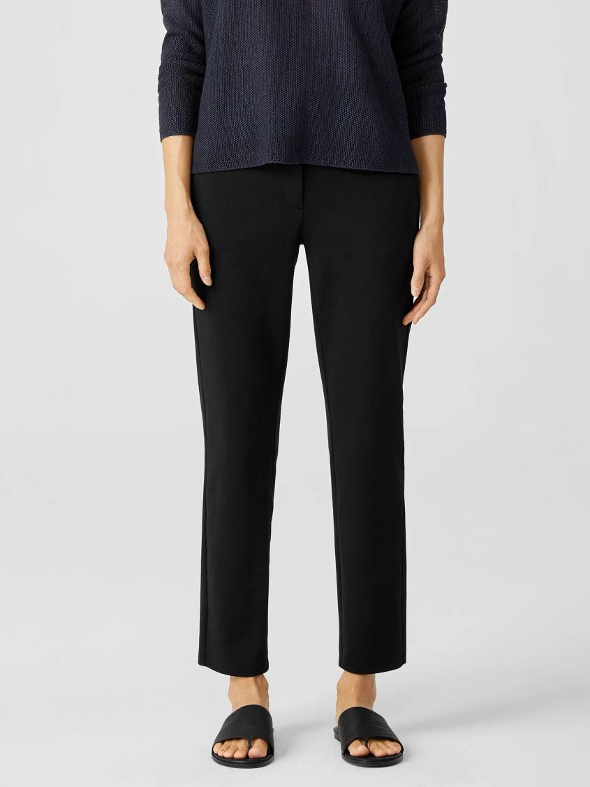 Eileen Fisher Pants, Shorts &amp; Jumpsuits | Cotton Ponte Slim Pant Black - Women