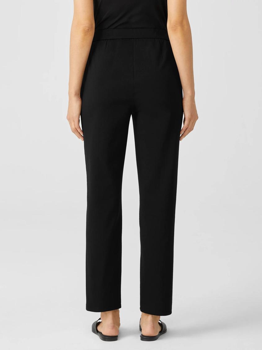 Eileen Fisher Pants, Shorts &amp; Jumpsuits | Cotton Ponte Slim Pant Black - Women