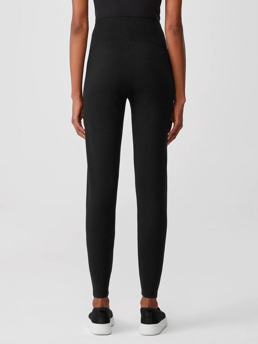 Eileen Fisher Pants, Shorts &amp; Jumpsuits | Cozy Brushed Terry Hug High-Waisted Leggings Black - Women