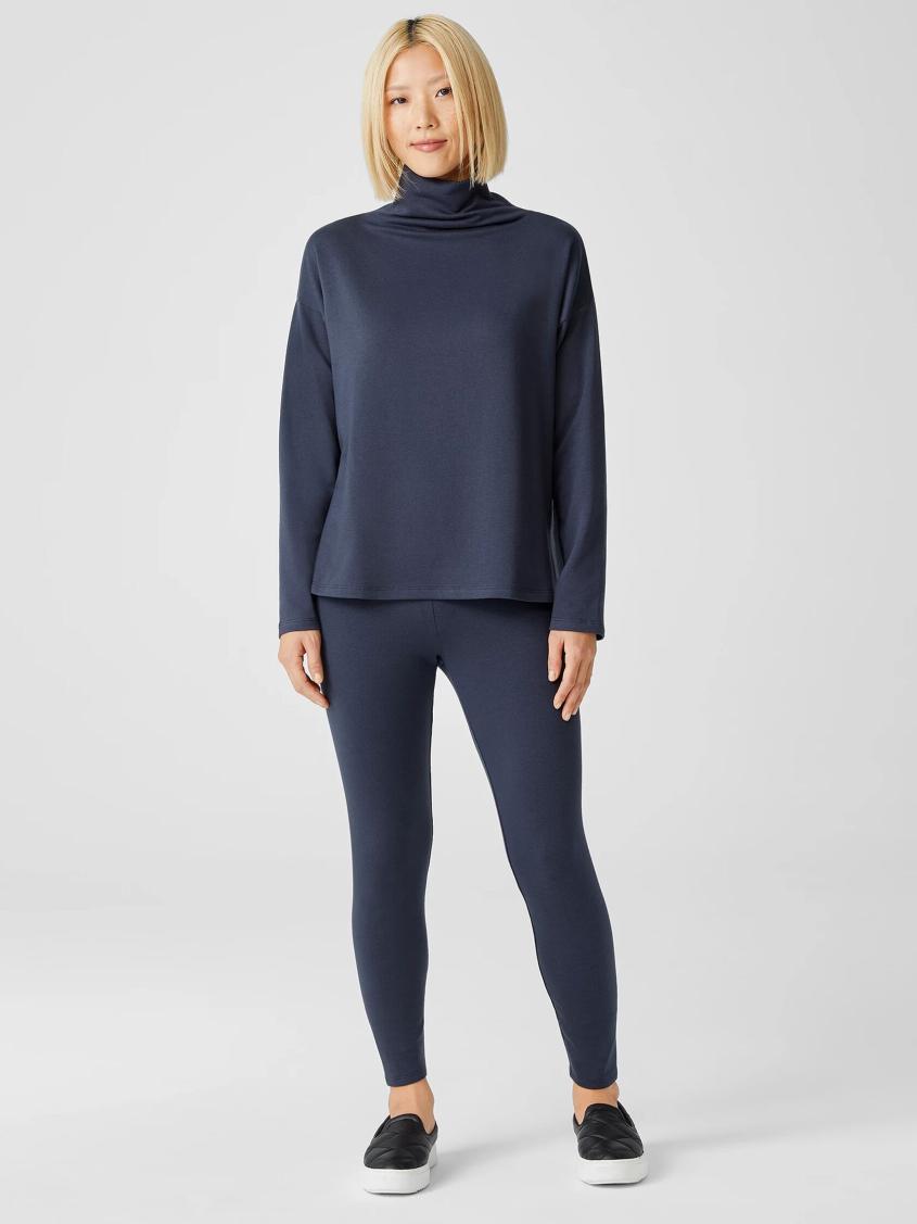 Eileen Fisher Pants, Shorts &amp; Jumpsuits | Cozy Brushed Terry Hug High-Waisted Leggings Ocean - Women