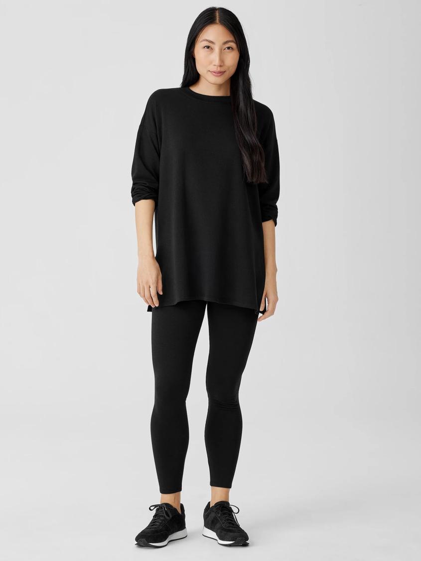 Eileen Fisher Pants, Shorts &amp; Jumpsuits | Cozy Brushed Terry Hug Leggings Black - Women