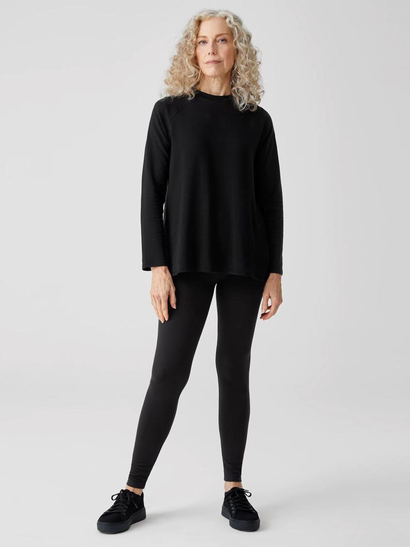 Eileen Fisher Pants, Shorts &amp; Jumpsuits | Cozy Brushed Terry Hug Leggings Black - Women