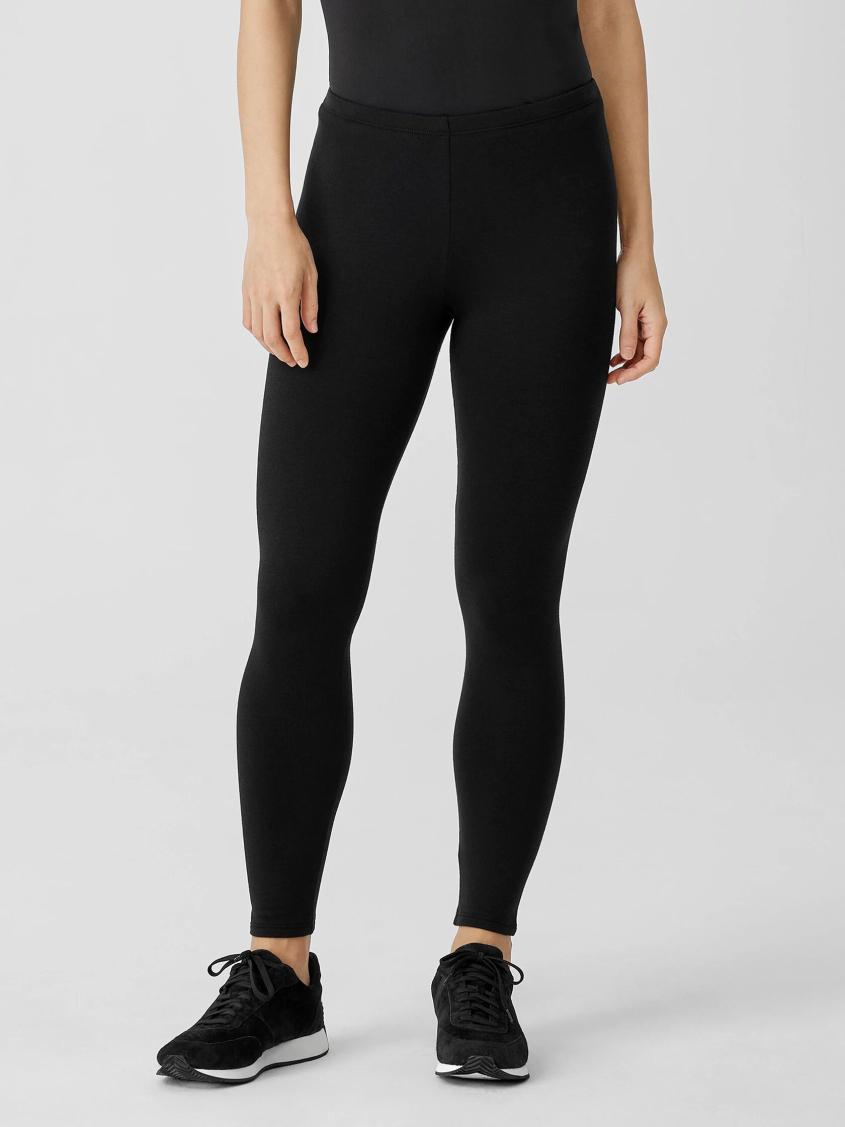 Eileen Fisher Pants, Shorts &amp; Jumpsuits | Cozy Brushed Terry Hug Leggings Black - Women