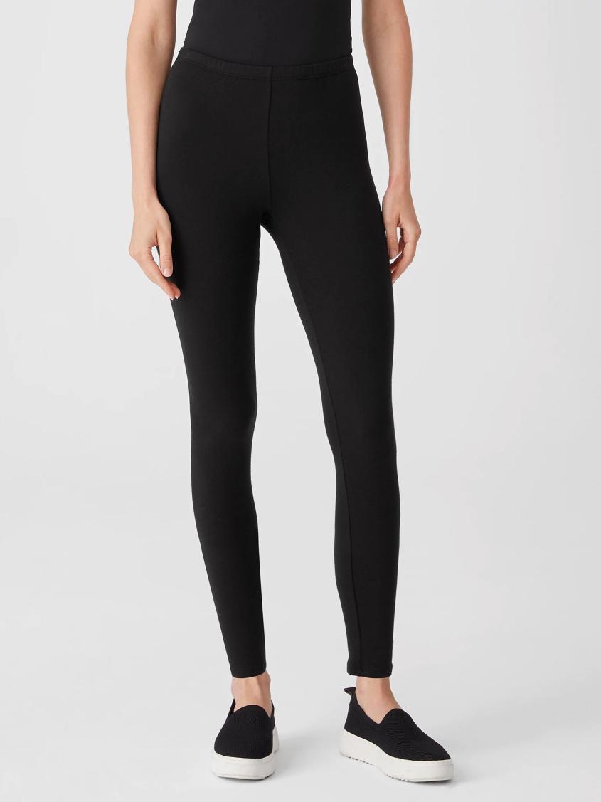 Eileen Fisher Pants, Shorts &amp; Jumpsuits | Cozy Brushed Terry Hug Leggings Black - Women