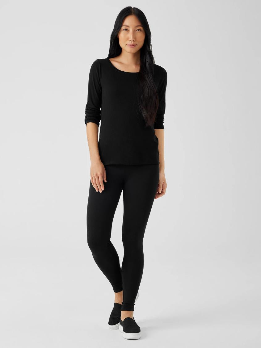 Eileen Fisher Pants, Shorts &amp; Jumpsuits | Cozy Brushed Terry Hug Leggings Black - Women