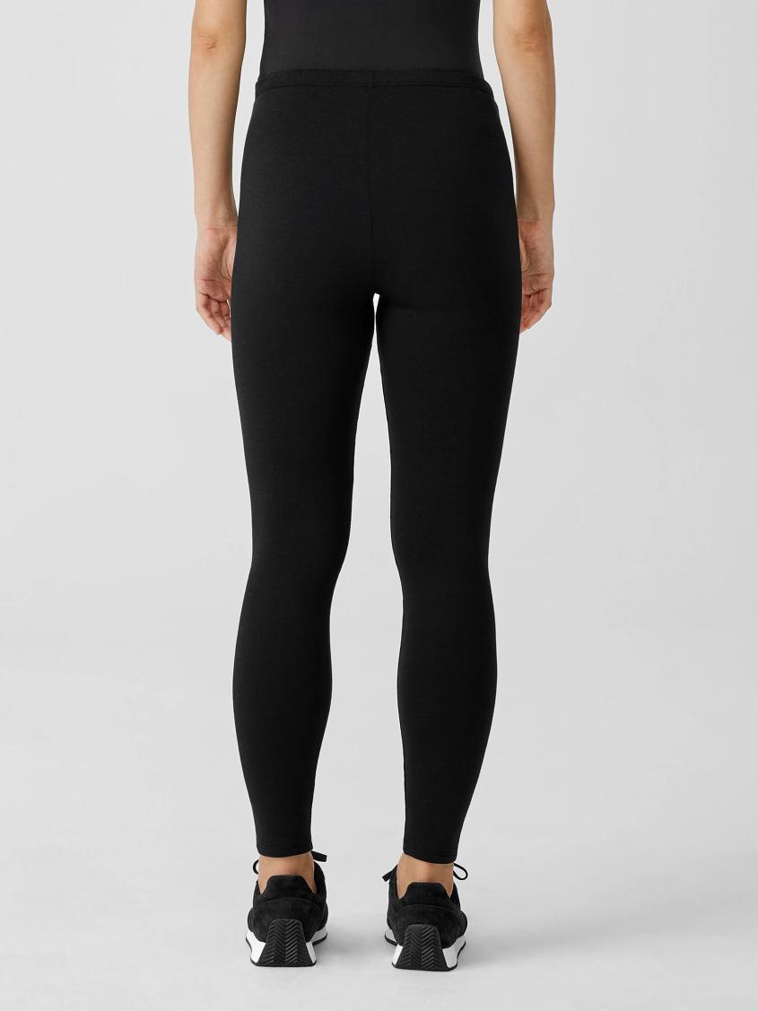 Eileen Fisher Pants, Shorts &amp; Jumpsuits | Cozy Brushed Terry Hug Leggings Black - Women