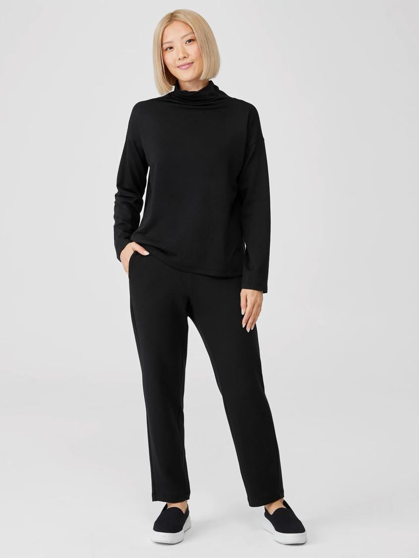 Eileen Fisher Pants, Shorts &amp; Jumpsuits | Cozy Brushed Terry Hug Slouchy Pant Black - Women