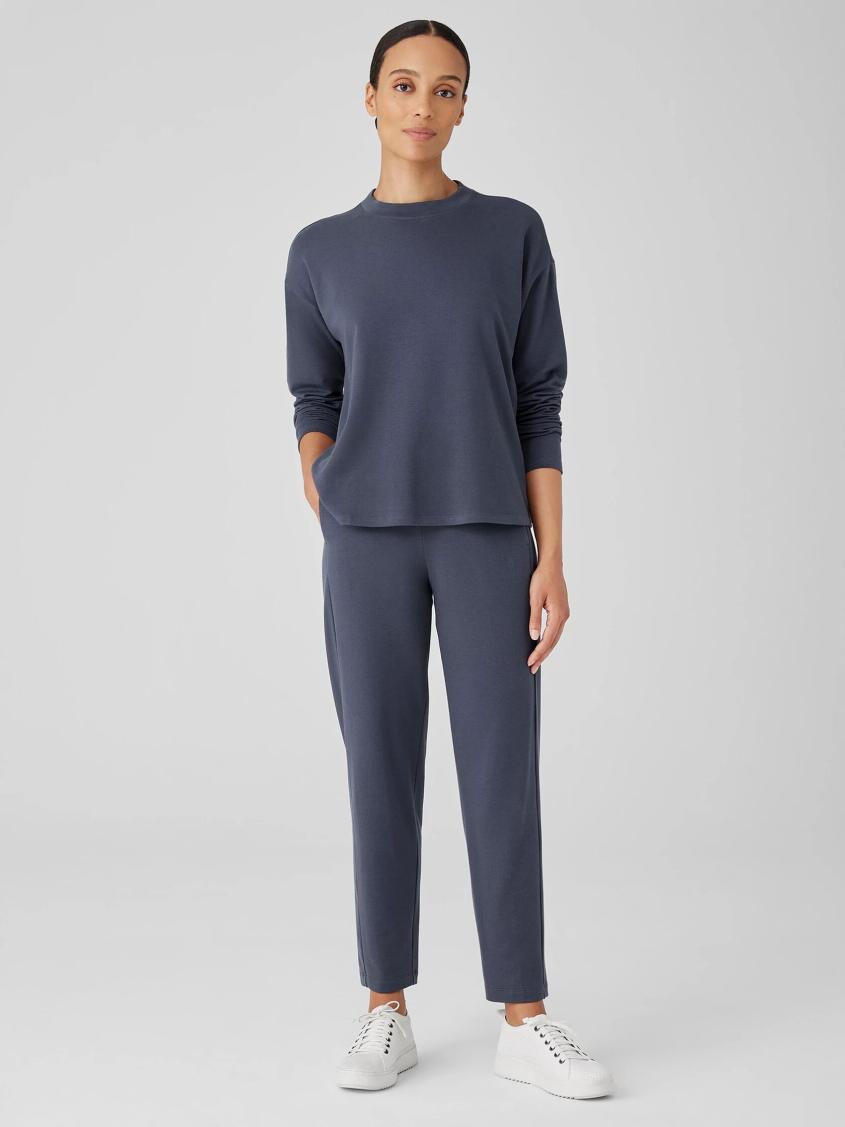 Eileen Fisher Pants, Shorts &amp; Jumpsuits | Cozy Brushed Terry Hug Slouchy Pant Ocean - Women