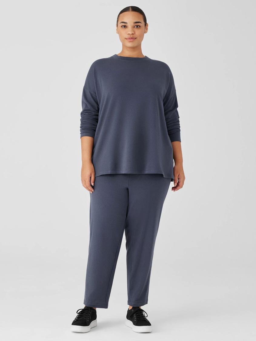 Eileen Fisher Pants, Shorts &amp; Jumpsuits | Cozy Brushed Terry Hug Slouchy Pant Ocean - Women